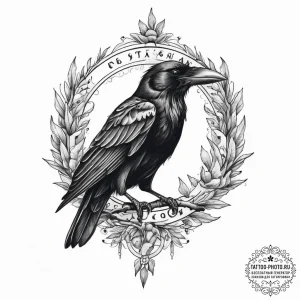 Tattoo sketch raven, tattoo drawing outline,... - эскиз тату (№1756600859_0, 31.08.2025 00:40) — tattoo-photo.ru