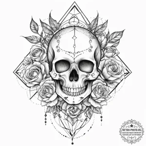Tattoo sketch geometric phrase, concept art f... - эскиз тату (№1756602485_0, 31.08.2025 01:08) — tattoo-photo.ru