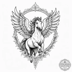 Tattoo sketch pegasus tattoo, tattoo flash sh... - эскиз тату (№1756604096_0, 31.08.2025 01:34) — tattoo-photo.ru