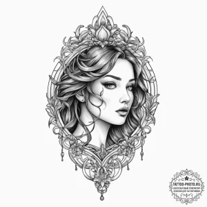 Tattoo sketch reflection, ink illustration fo... - эскиз тату (№1756606510_0, 31.08.2025 02:15) — tattoo-photo.ru