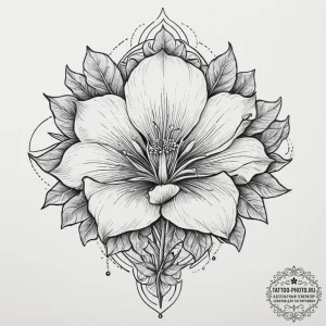 Tattoo sketch moonflower flower, tattoo sketc... - эскиз тату (№1756608959_0, 31.08.2025 02:55) — tattoo-photo.ru