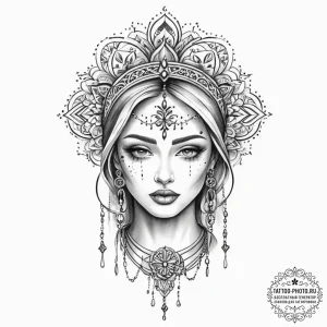 Tattoo sketch blessed self - эскиз тату (№1756609756_0, 31.08.2025 03:09) — tattoo-photo.ru