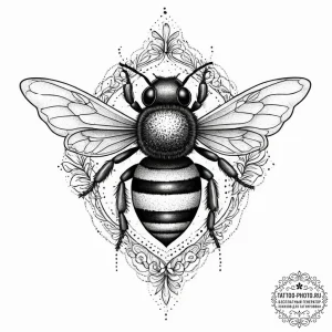 Tattoo sketch bumblebee, ink illustration for... - эскиз тату (№1756610162_0, 31.08.2025 03:16) — tattoo-photo.ru