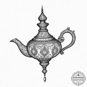 Tattoo sketch aladdin magic lamp, artistic ta... - эскиз тату (№1756611526_0, 31.08.2025 03:38) — tattoo-photo.ru