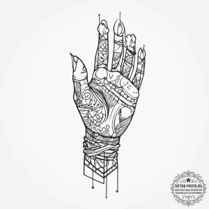 Tattoo sketch hands with a banner, tattoo dra... - эскиз тату (№1756615529_0, 31.08.2025 04:45) — tattoo-photo.ru