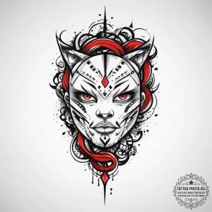 Tattoo sketch past, artistic tattoo sketch, b... - эскиз тату (№1756615924_0, 31.08.2025 04:52) — tattoo-photo.ru
