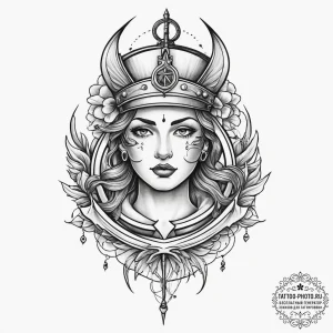 Tattoo sketch divine being, tattoo drawing ou... - эскиз тату (№1756616726_0, 31.08.2025 05:05) — tattoo-photo.ru