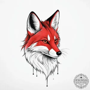 Tattoo sketch elegant fox, tattoo line art, o... - эскиз тату (№1756617125_0, 31.08.2025 05:12) — tattoo-photo.ru