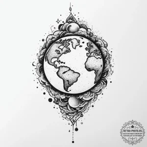 Tattoo sketch earth elemental, tattoo drawing... - эскиз тату (№1756617925_0, 31.08.2025 05:25) — tattoo-photo.ru