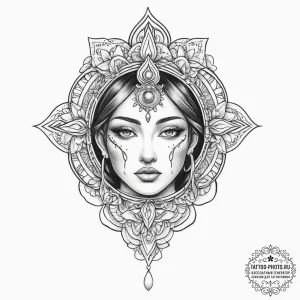 Tattoo sketch sacred soul - эскиз тату (№1756620714_0, 31.08.2025 06:11) — tattoo-photo.ru