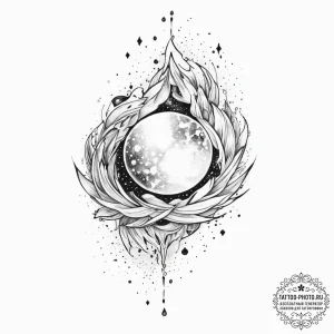 Tattoo sketch cosmic water - эскиз тату (№1756625882_0, 31.08.2025 07:38) — tattoo-photo.ru