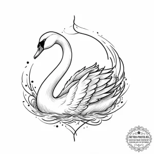 Tattoo sketch swan tattoo, artistic tattoo sk... - эскиз тату (№1756626681_0, 31.08.2025 07:51) — tattoo-photo.ru