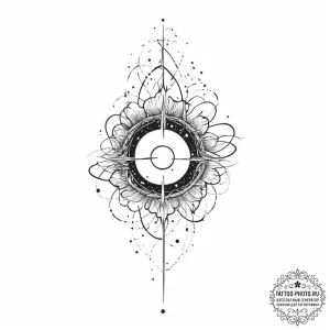 Tattoo sketch cosmic narrative, tattoo line a... - эскиз тату (№1756627682_0, 31.08.2025 08:08) — tattoo-photo.ru