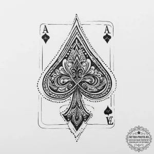 Tattoo sketch ace of spades, artistic tattoo... - эскиз тату (№1756630282_0, 31.08.2025 08:51) — tattoo-photo.ru