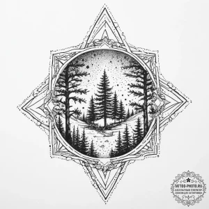 Tattoo sketch holy grove, tattoo line art, on... - эскиз тату (№1756630479_0, 31.08.2025 08:54) — tattoo-photo.ru