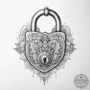 Tattoo sketch lock - эскиз тату (№1756631674_0, 31.08.2025 09:14) — tattoo-photo.ru