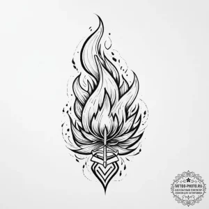 Tattoo sketch fire - эскиз тату (№1756633700_0, 31.08.2025 09:48) — tattoo-photo.ru