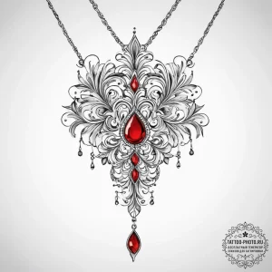 Tattoo sketch ornamental ожерелье, ink illust... - эскиз тату (№1756636501_0, 31.08.2025 10:35) — tattoo-photo.ru