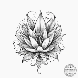 Tattoo sketch comfrey, ink illustration for t... - эскиз тату (№1756637708_0, 31.08.2025 10:55) — tattoo-photo.ru
