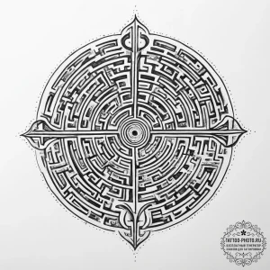 Tattoo sketch labyrinth - эскиз тату (№1756638903_0, 31.08.2025 11:15) — tattoo-photo.ru