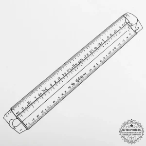 Tattoo sketch ruler with a quote - эскиз тату (№1756639502_0, 31.08.2025 11:25) — tattoo-photo.ru