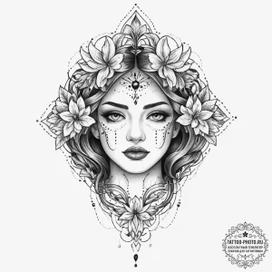 Tattoo sketch down coat with a quote, ink ill... - эскиз тату (№1756640101_0, 31.08.2025 11:35) — tattoo-photo.ru