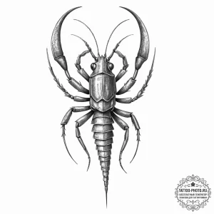 Tattoo sketch water scorpion, tattoo drawing... - эскиз тату (№1756643166_0, 31.08.2025 12:26) — tattoo-photo.ru
