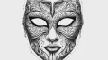 Tattoo sketch mask, ink illustration for tatt... - эскиз тату (№1756644356_0, 31.08.2025 12:45) — tattoo-photo.ru