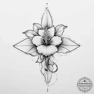 Tattoo sketch monkshood, artistic tattoo sket... - эскиз тату (№1756644955_0, 31.08.2025 12:55) — tattoo-photo.ru