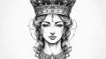 Tattoo sketch historical statue with a crown,... - эскиз тату (№1756645752_0, 31.08.2025 13:09) — tattoo-photo.ru