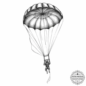 Tattoo sketch parasailing a person in the sky - эскиз тату (№1756646554_0, 31.08.2025 13:22) — tattoo-photo.ru