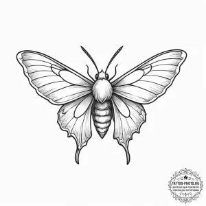 Tattoo sketch ghost moth, tattoo flash sheet... - эскиз тату (№1756647958_0, 31.08.2025 13:45) — tattoo-photo.ru