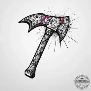 Tattoo sketch axe, tattoo drawing outline, ne... - эскиз тату (№1756651760_0, 31.08.2025 14:49) — tattoo-photo.ru