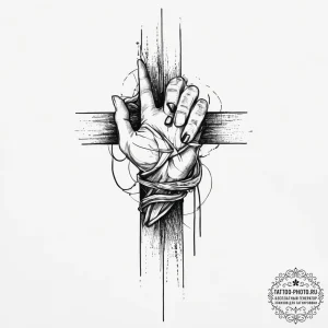 Tattoo sketch hands with a knot, tattoo drawi... - эскиз тату (№1756653566_0, 31.08.2025 15:19) — tattoo-photo.ru