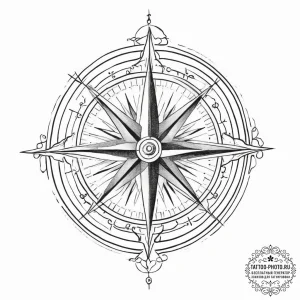 Tattoo sketch spiritual compass, tattoo line... - эскиз тату (№1756654365_0, 31.08.2025 15:32) — tattoo-photo.ru