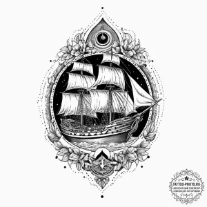 Tattoo sketch ship, tattoo flash sheet design... - эскиз тату (№1756656778_0, 31.08.2025 16:12) — tattoo-photo.ru