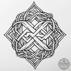 Tattoo sketch endless knot, artistic tattoo s... - эскиз тату (№1756657589_0, 31.08.2025 16:26) — tattoo-photo.ru
