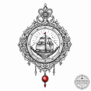 Tattoo sketch locket, ink illustration for ta... - эскиз тату (№1756660571_0, 31.08.2025 17:16) — tattoo-photo.ru
