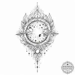 Tattoo sketch cosmic ground - эскиз тату (№1756674746_0, 31.08.2025 21:12) — tattoo-photo.ru