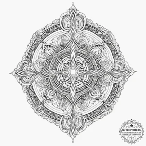 Tattoo sketch cosmic presence, tattoo line ar... - эскиз тату (№1756682005_0, 31.08.2025 23:13) — tattoo-photo.ru
