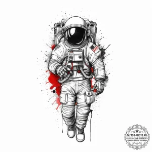 Tattoo sketch hands with an astronaut, artist... - эскиз тату (№1756682397_0, 31.08.2025 23:19) — tattoo-photo.ru