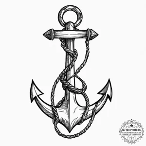 Tattoo sketch blessed anchor, artistic tattoo... - эскиз тату (№1756683191_0, 31.08.2025 23:33) — tattoo-photo.ru
