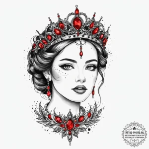 Tattoo sketch tiara tattoo, concept art for t... - эскиз тату (№1756684988_0, 01.09.2025 00:03) — tattoo-photo.ru
