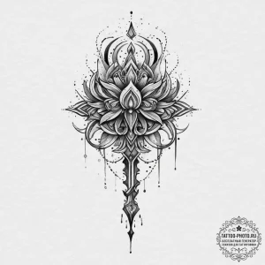 Tattoo sketch key, concept art for tattoo, bl... - эскиз тату (№1756685183_0, 01.09.2025 00:06) — tattoo-photo.ru