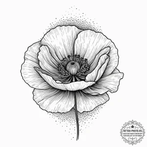 Tattoo sketch узор в виде мака, tattoo drawin... - эскиз тату (№1756686589_0, 01.09.2025 00:29) — tattoo-photo.ru