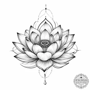 Tattoo sketch yoga lotus flower - эскиз тату (№1756686991_0, 01.09.2025 00:36) — tattoo-photo.ru