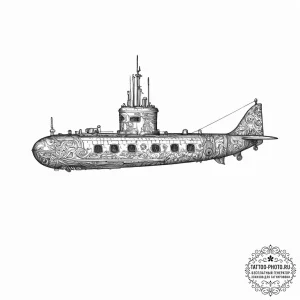 Tattoo sketch узор в виде подводной лодки, ar... - эскиз тату (№1756687980_0, 01.09.2025 00:53) — tattoo-photo.ru