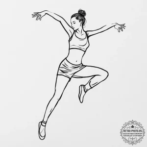 Tattoo sketch dancer a hip-hop dancer silhoue... - эскиз тату (№1756691143_0, 01.09.2025 01:45) — tattoo-photo.ru