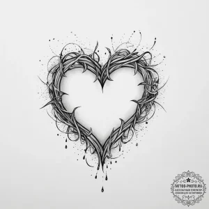 Tattoo sketch heart tattoo, ink illustration... - эскиз тату (№1756692544_0, 01.09.2025 02:09) — tattoo-photo.ru
