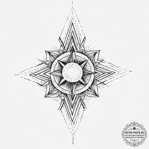 Tattoo sketch cosmic start, concept art for t... - эскиз тату (№1756692739_0, 01.09.2025 02:12) — tattoo-photo.ru
